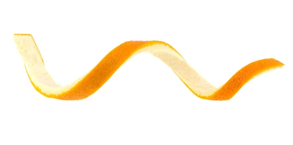 Orange Skin Spiral Isolated White Background — Stock Photo, Image