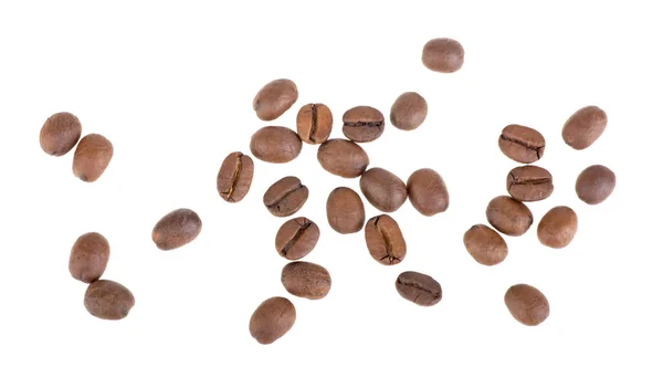 Coffee Grains Isolated White Background — Stock Photo, Image