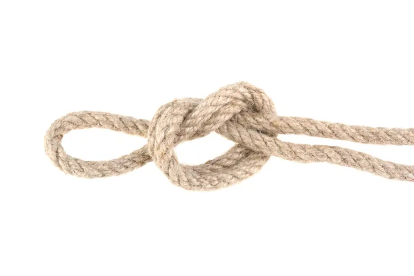 Rope Knot Isolated White Background — 스톡 사진