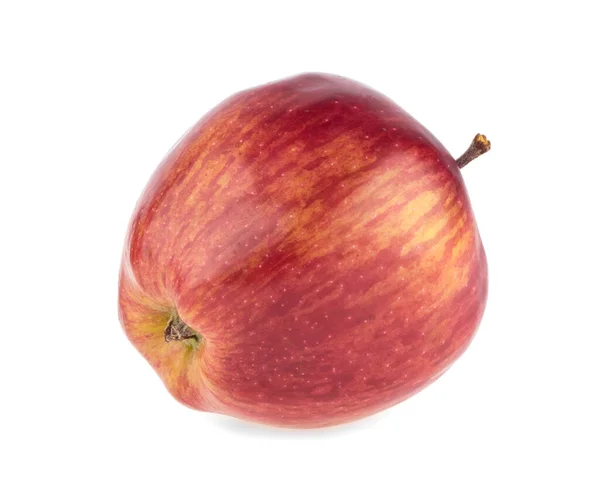 Pomme Mûre Rouge Isolée Sur Fond Blanc — Photo