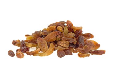 Beyaz arka plan üzerinde izole kuru üzüm