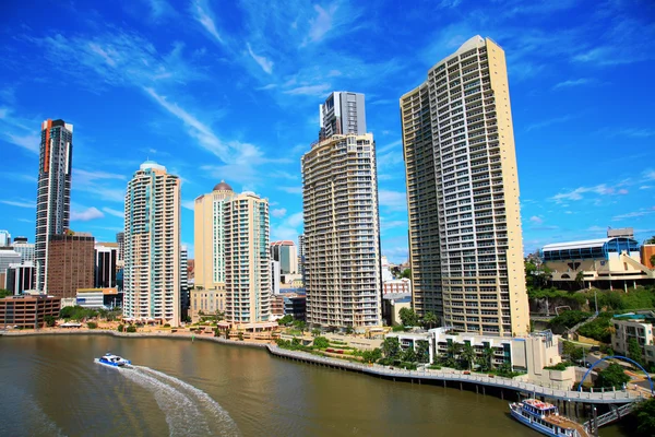 Brisbane river och staden — Stockfoto