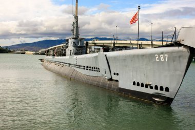 Pearl Harbor, HI, USA - January 29, 2010 : U.S.S. Bowfin submarine retired from World War Two and on display