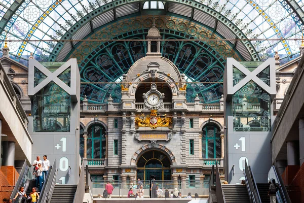 Antwerp Belgium July 2010 Centraal Station Interior Architecture Beautiful Design — Stock Photo, Image