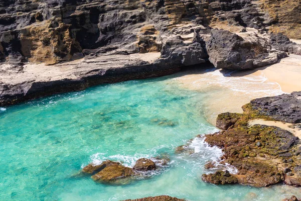 Halona Beach Cove Pequeña Playa Aislada Oahu Hawaii Aquí Eternidad —  Fotos de Stock