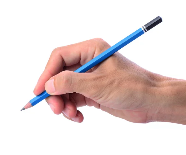 Adamın el ve kalem — Stok fotoğraf