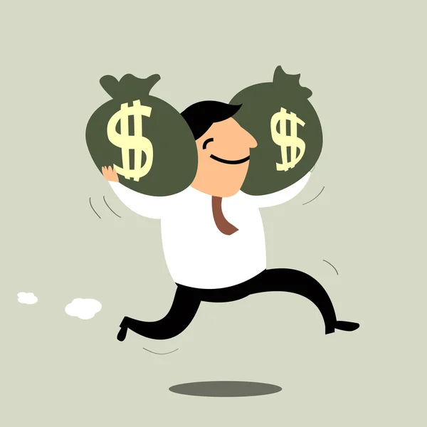 Carrying my money — Stock Vector