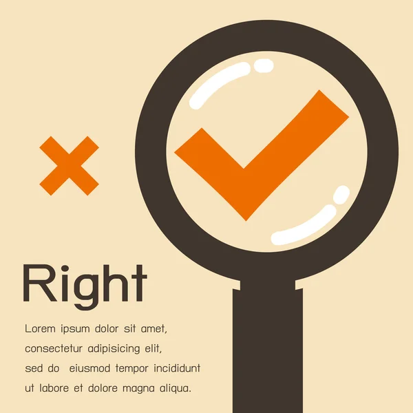 It is right. — Stock Vector