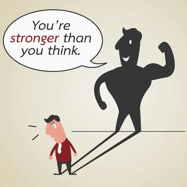 Eres más fuerte de lo que crees. . — Vector de stock