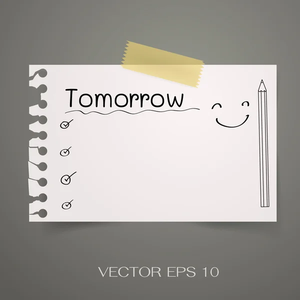 Tomorrow planning — Stock Vector