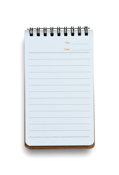 Caderno de planejamento em branco isolado em branco . — Fotografia de Stock