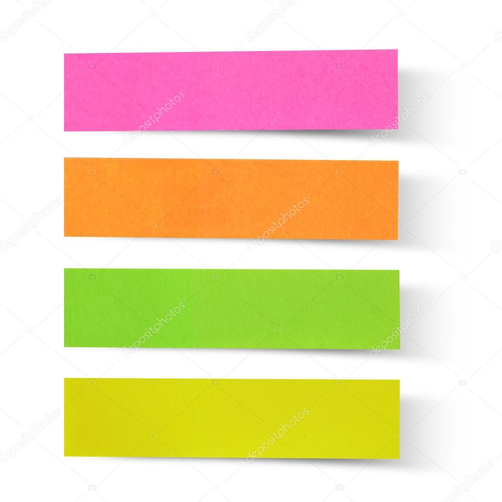 set of multicolored sticker paper index for your page
