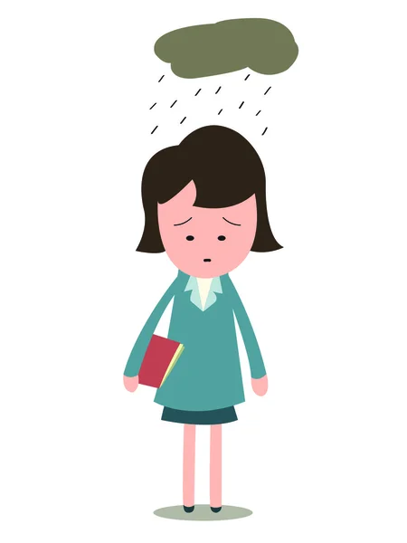 Sad and upset businesswoman — Stock Vector