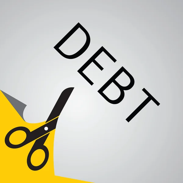 Střih dluhů — Stockový vektor