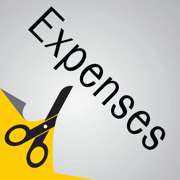 Expense cut — Stock Vector