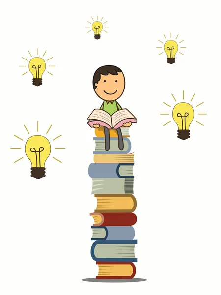 Ανάγνωση ιδέα δίνουν και γνώση — Διανυσματικό Αρχείο
