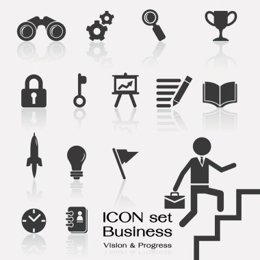 Business vision in progress icon clipart
