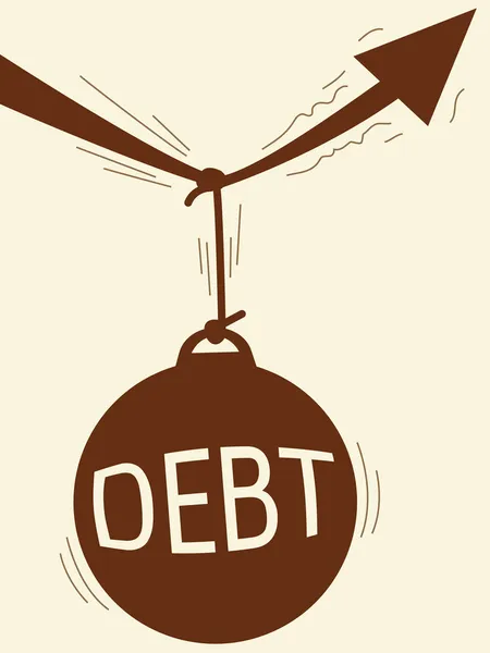 Долг снижается — стоковый вектор