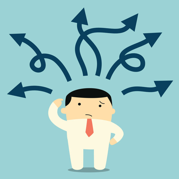 Confused businessman