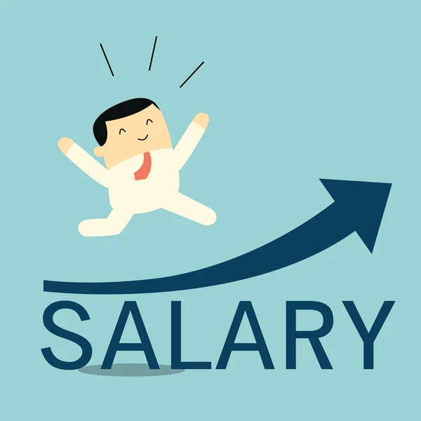 Happy salary raise — Stock Vector