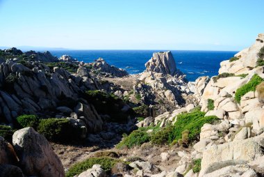 Capo Testa sahili manzarası