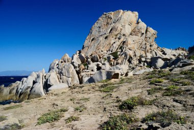 Capo Testa sahili manzarası