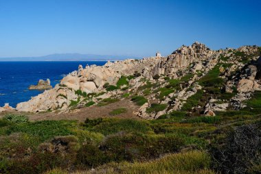 Capo Testa sahili manzarası