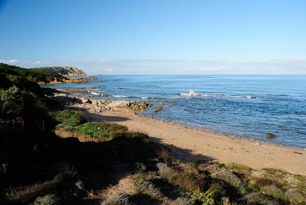 Vista Playa Cala Pischina — Foto de Stock