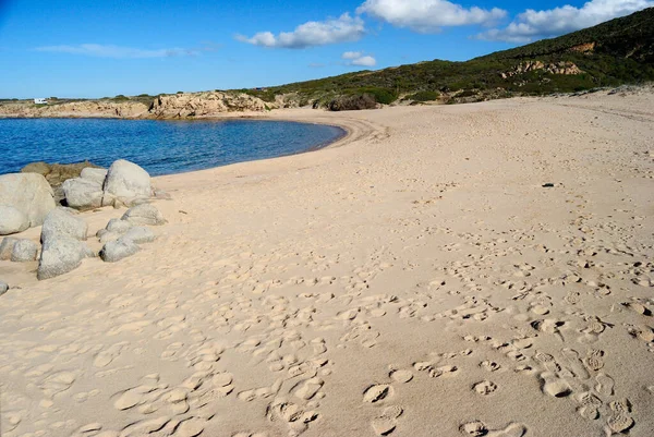Pohled Pláž Cala Pischina — Stock fotografie