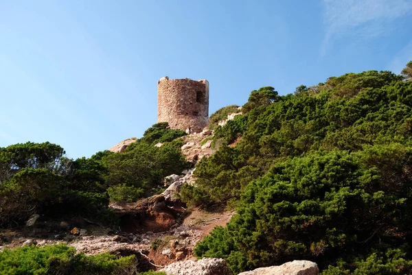 Vista Torre Cala Porticciolo — Fotografia de Stock