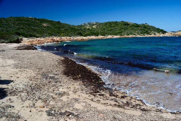 Вид Пляж Нібарі Або Cala Del Cervo Costa Smeralda — стокове фото