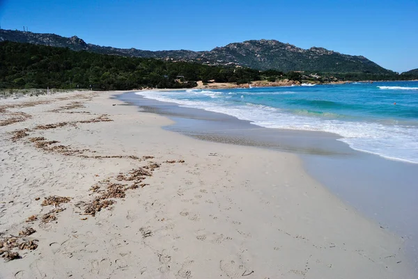 Kilátás Grande Pevero Strand — Stock Fotó