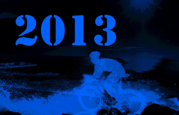 Neues Jahr 2013 in blau — Stockfoto