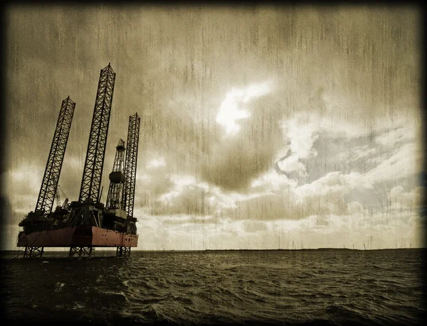 Platforma petrolieră offshore — Fotografie, imagine de stoc