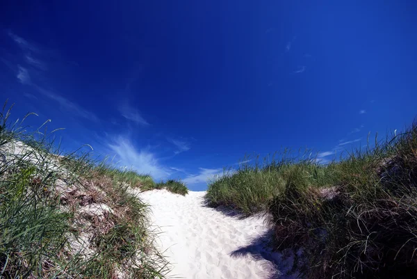 Sand klit himmel blå - Stock-foto
