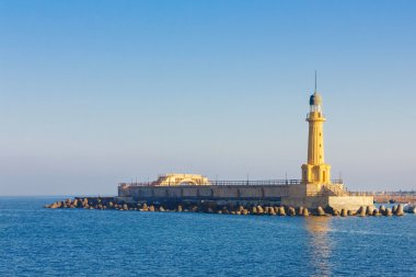 İskenderiye feneri bir görüntü. Mısır.