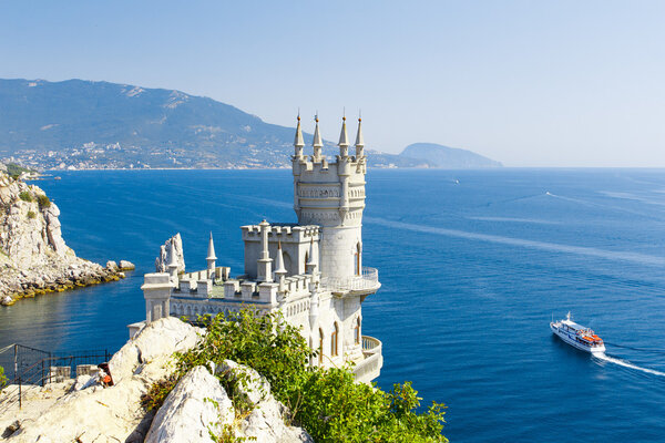 Cut-away of the South Coast of Crimea Yalta, Swallow's Nest Caste