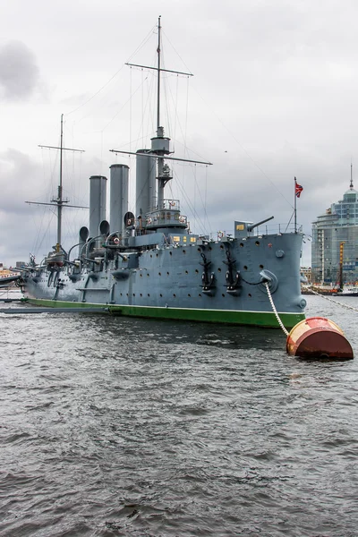 Kruiser avrora in de stad Sint-petersburg. Rusland — Stockfoto