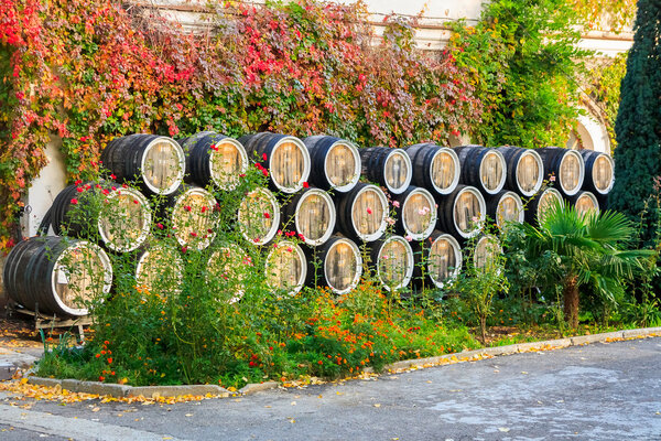 Wooden barrels. Used for the production of alcoholic beverages.