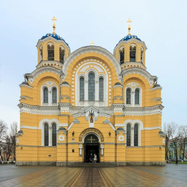 Blick auf die ukrainisch-orthodoxe Kirche Kiev Patriarchat. Kiev. Ukraine — Stockfoto