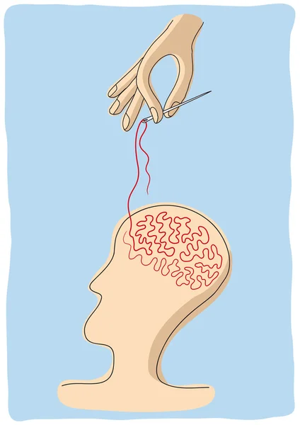 Herstellen van de gedachte — Stockvector