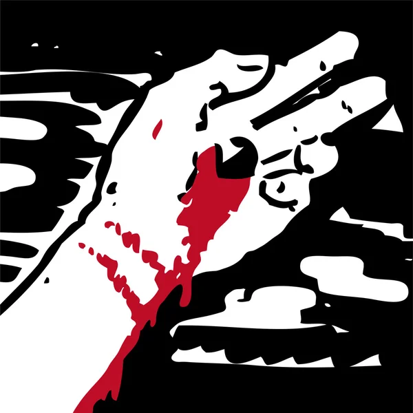 Jezus hand — Stockvector