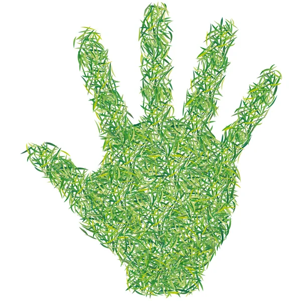 Grüne Hand — Stockvektor