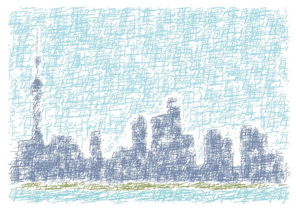 Croquis de Shanghai — Image vectorielle