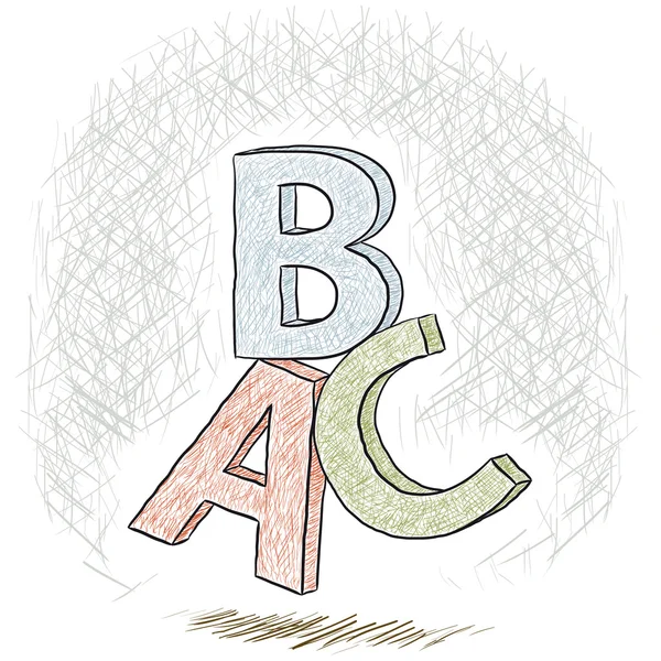 Buchstaben abc — Stockvektor