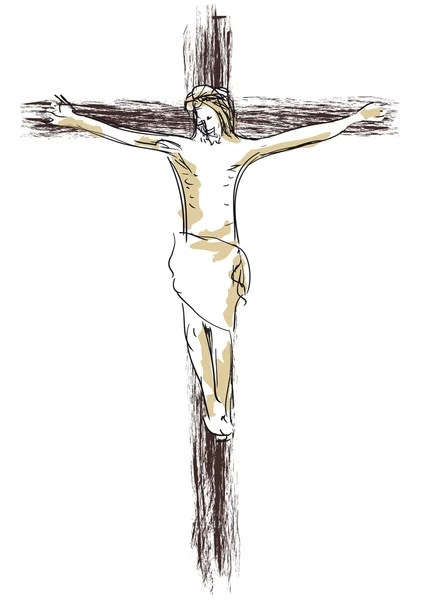 Jesús crucificado — Archivo Imágenes Vectoriales