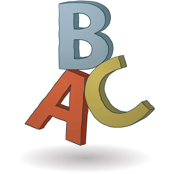 Lettres abc — Image vectorielle