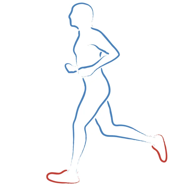 Faire du jogging — Image vectorielle