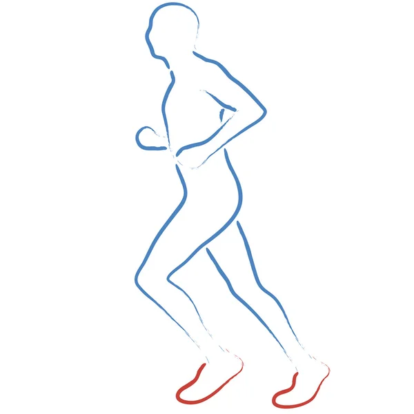 Faire du jogging — Image vectorielle