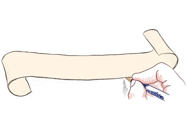 Ручное письмо на ленте — стоковый вектор